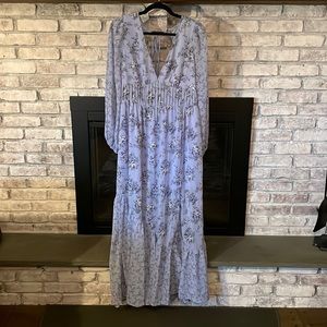 Blue Floral Maxi Dress